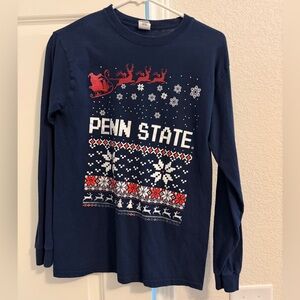 Penn State Navy Blue Long Sleeve Christmas Shirt